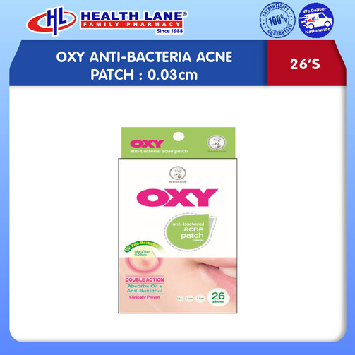 OXY ANTI-BACTERIA JERAWAT PATCH 0.03cm (26'S)